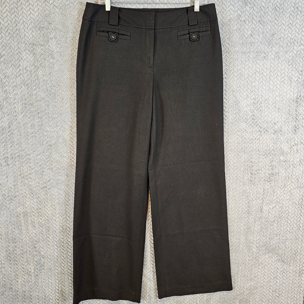 Ann Taylor Margo Black Wide Leg Dress Pants Womens Size 10 Career Professional
